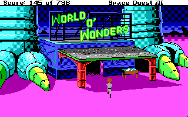 Space Quest III: The Pirates of Pestulon IBM PC/Compatibles Screenshot: The World o' Wonders