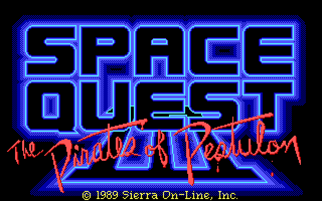 Space Quest III: The Pirates of Pestulon IBM PC/Compatibles Screenshot: Title screen.