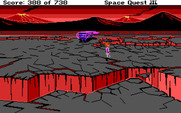 Space Quest III: The Pirates of Pestulon for IBM PC/Compatibles - Lots of lava on this planet...