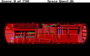 Space Quest III: The Pirates of Pestulon for IBM PC/Compatibles - Roger wanders down a corridor...nothing dangerous here, right?