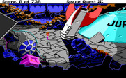 Space Quest III: The Pirates of Pestulon for IBM PC/Compatibles - Roger explores the garbage freighter.