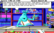 Space Quest III: The Pirates of Pestulon for IBM PC/Compatibles - Howdy stranger! Care to buy an Orat on a stick?