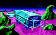 Space Quest III: The Pirates of Pestulon for IBM PC/Compatibles - Roger arrives on a strange planet.