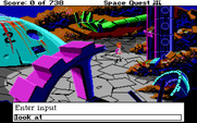 Space Quest III: The Pirates of Pestulon for IBM PC/Compatibles - The game pauses while you type commands.