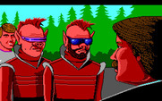 Space Quest III: The Pirates of Pestulon for IBM PC/Compatibles - Some of our characters...and Sierra's CEO.
