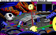 Space Quest III: The Pirates of Pestulon for IBM PC/Compatibles - Hmm, a useful looking ship; if only it wasn't stuck.