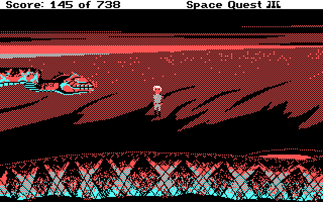 Space Quest III: The Pirates of Pestulon IBM PC/Compatibles Screenshot: I would avoid this snake...