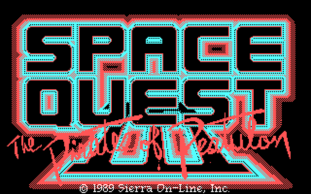 Space Quest III: The Pirates of Pestulon IBM PC/Compatibles Screenshot: Title screen.