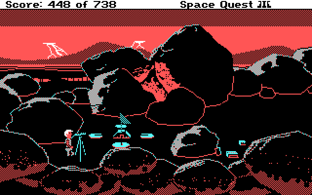 Space Quest III: The Pirates of Pestulon IBM PC/Compatibles Screenshot: Strange place to find some equipment...