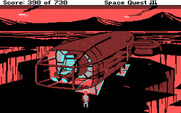 Space Quest III: The Pirates of Pestulon for IBM PC/Compatibles - Landed on a volcanic planet.