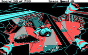 Space Quest III: The Pirates of Pestulon for IBM PC/Compatibles - Some giant rats watch Roger closely.