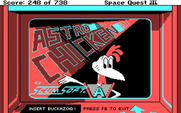 Space Quest III: The Pirates of Pestulon for IBM PC/Compatibles - Astro Chicken title screen.