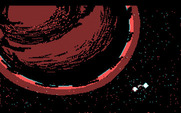 Space Quest III: The Pirates of Pestulon for IBM PC/Compatibles - Landing on a planet.