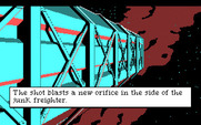 Space Quest III: The Pirates of Pestulon for IBM PC/Compatibles - Finally escaping the junk freighter.