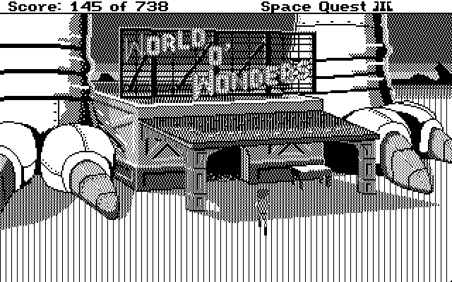 Space Quest III: The Pirates of Pestulon IBM PC/Compatibles Screenshot: Welcome to the World o' Wonders!