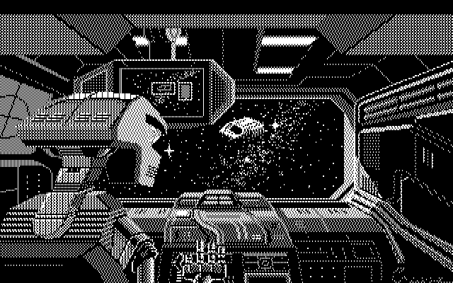 Space Quest III: The Pirates of Pestulon IBM PC/Compatibles Screenshot: Roger's escape pod is in trouble...