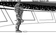 Space Quest III: The Pirates of Pestulon for IBM PC/Compatibles - Ready for battle in the arena.
