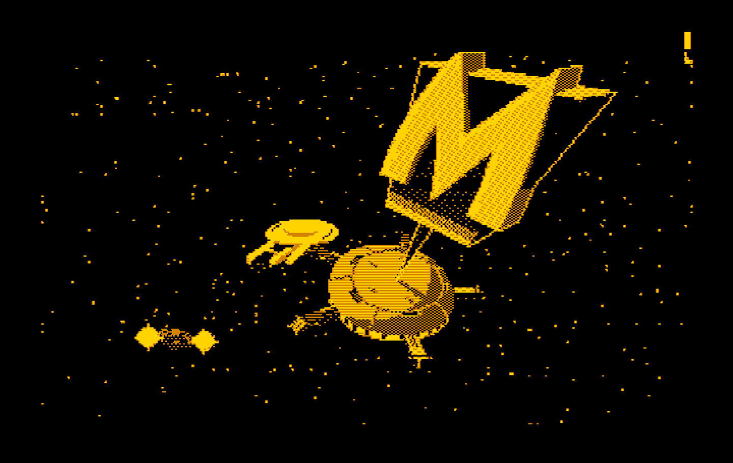 Space Quest III: The Pirates of Pestulon IBM PC/Compatibles Screenshot: Arriving at Monolith Burger.