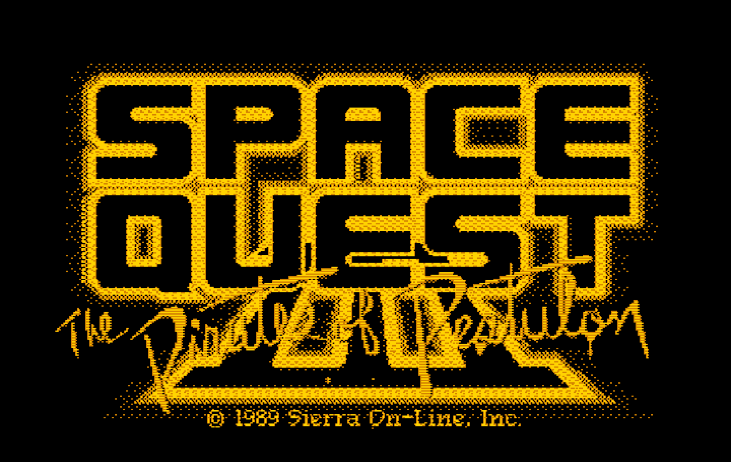 Space Quest III: The Pirates of Pestulon IBM PC/Compatibles Screenshot: Title screen.