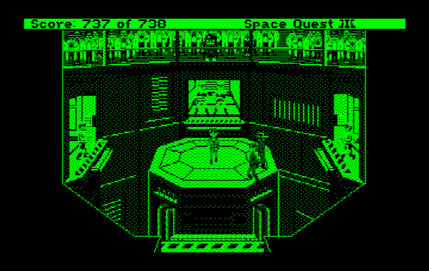Space Quest III: The Pirates of Pestulon IBM PC/Compatibles Screenshot: Caught trying to rescue the Two Guys!