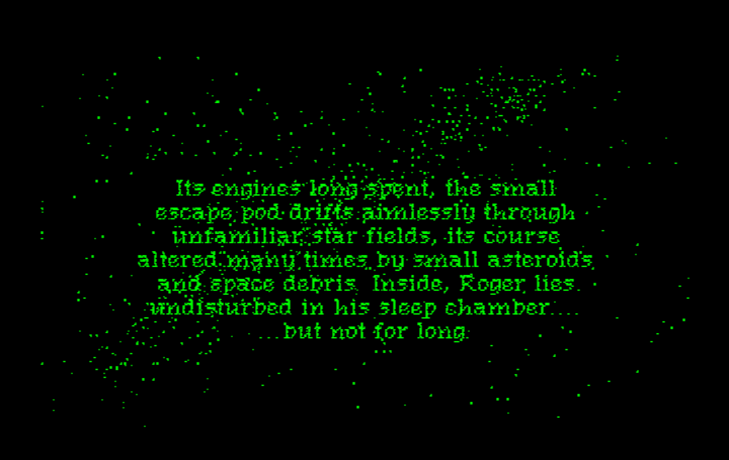 Space Quest III: The Pirates of Pestulon IBM PC/Compatibles Screenshot: The story so far...