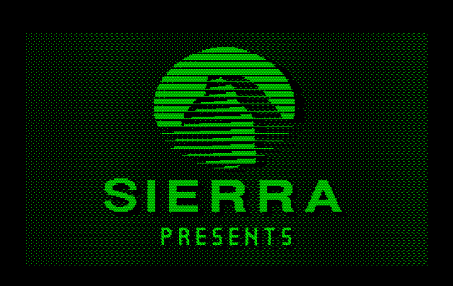 Space Quest III: The Pirates of Pestulon IBM PC/Compatibles Screenshot: Sierra logo screen.