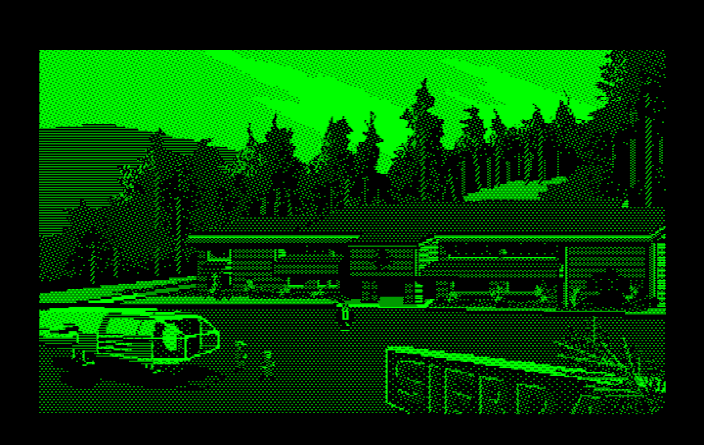 Space Quest III: The Pirates of Pestulon IBM PC/Compatibles Screenshot: Arrived at Sierra headquarters...