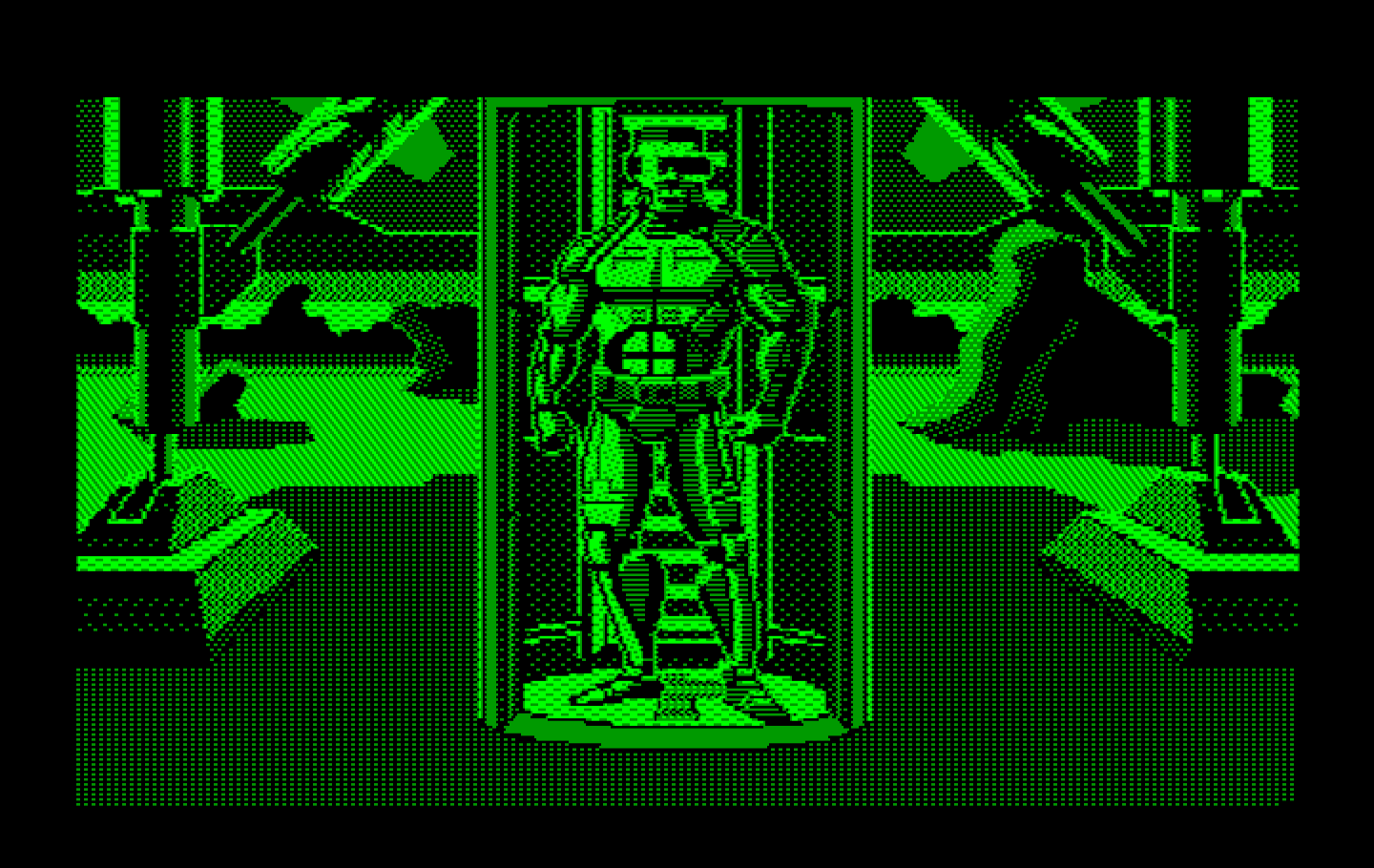 Space Quest III: The Pirates of Pestulon IBM PC/Compatibles Screenshot: Arnoid the Annihilator has landed as well!