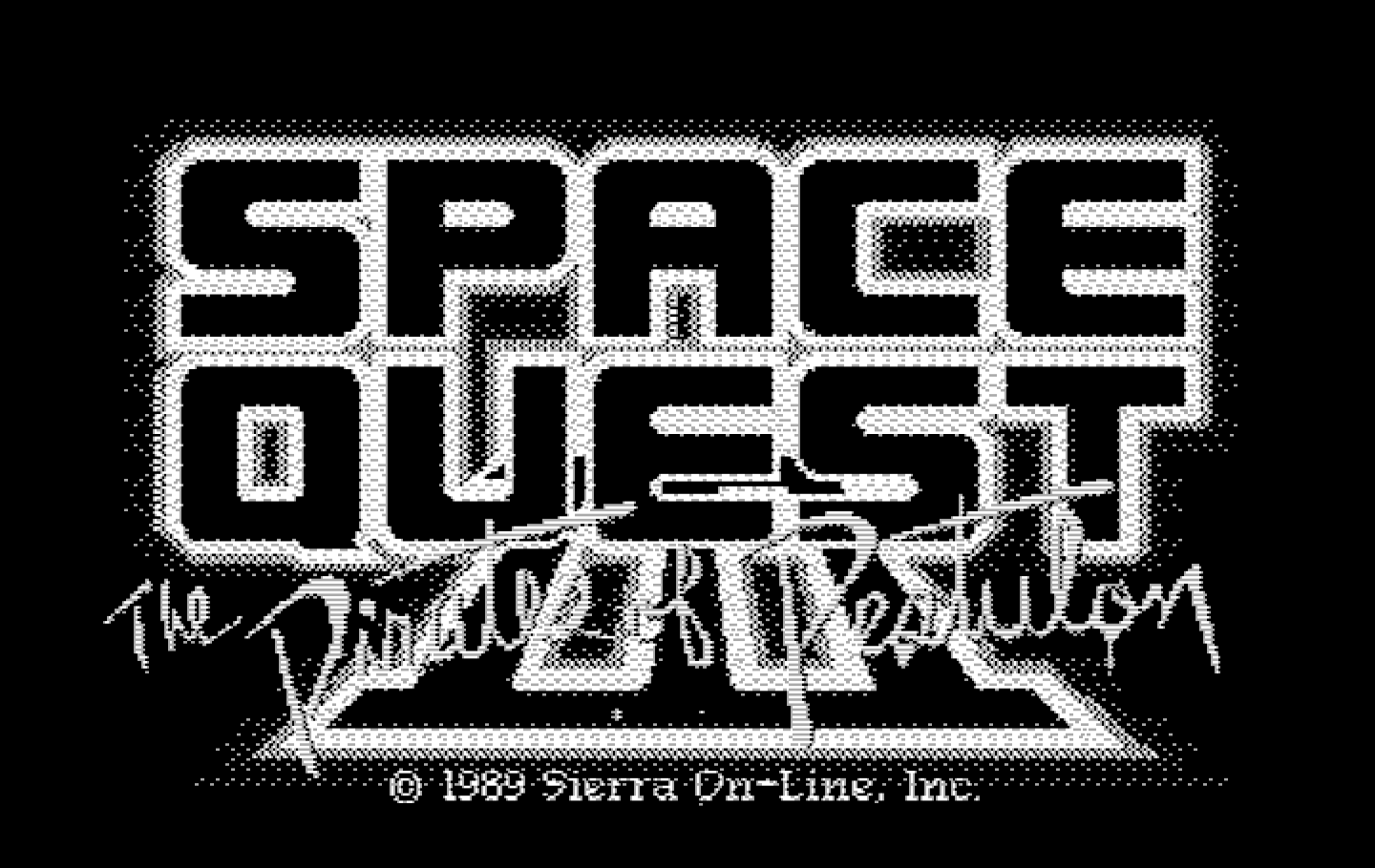 Space Quest III: The Pirates of Pestulon IBM PC/Compatibles Screenshot: Title screen.