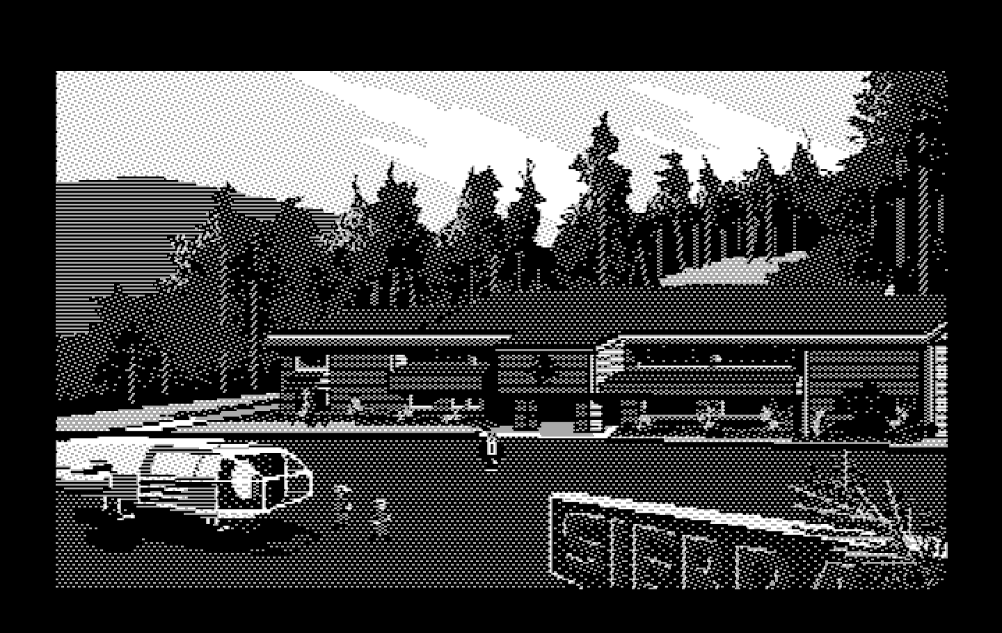 Space Quest III: The Pirates of Pestulon IBM PC/Compatibles Screenshot: Arrived at Sierra headquarters...