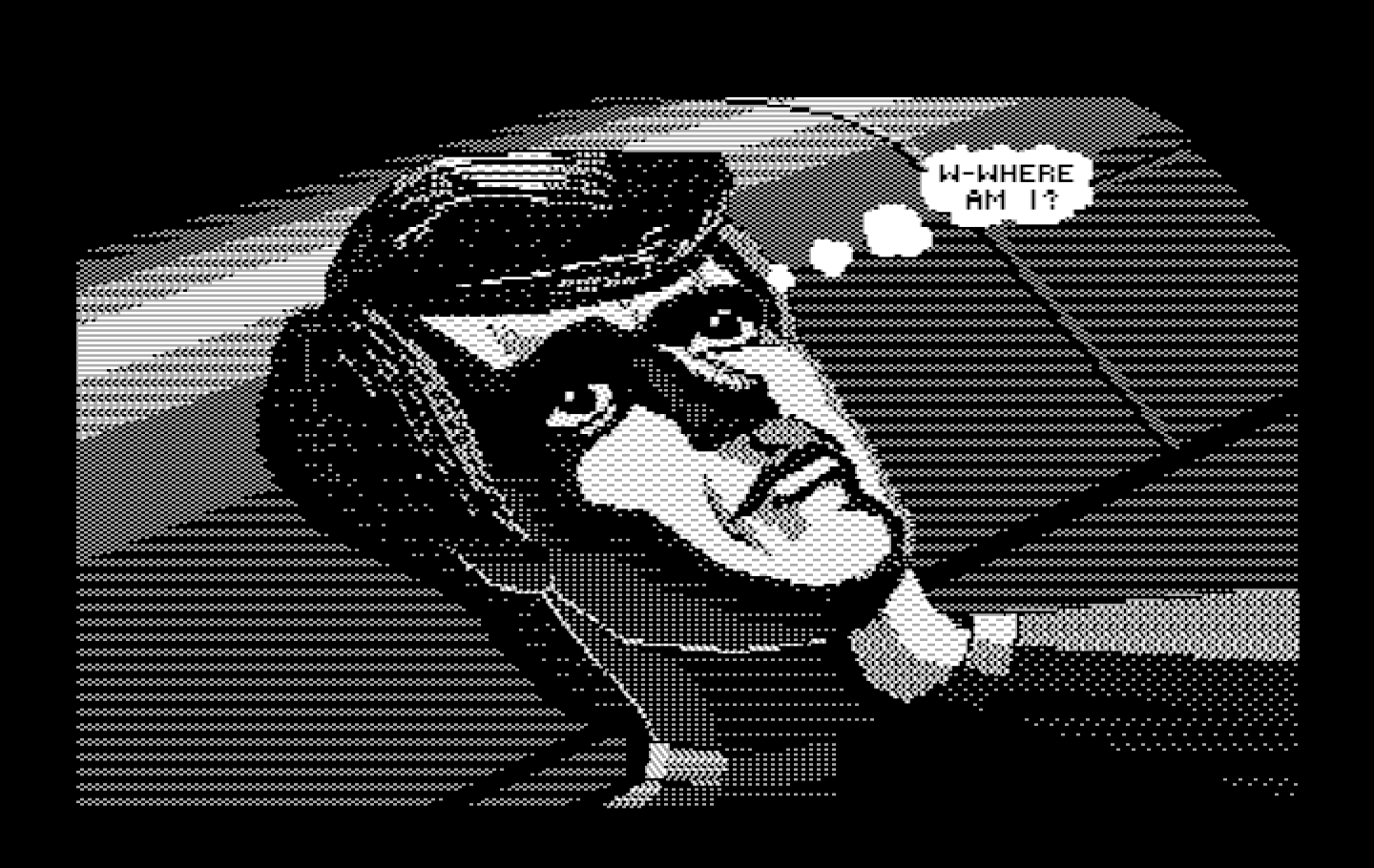 Space Quest III: The Pirates of Pestulon IBM PC/Compatibles Screenshot: Roger awakens...