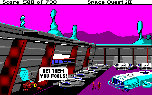 Space Quest III: The Pirates of Pestulon Amiga Screenshot: Let's get out of here!