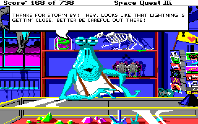 Space Quest III: The Pirates of Pestulon Amiga Screenshot: Introducing Fester Blatz...
