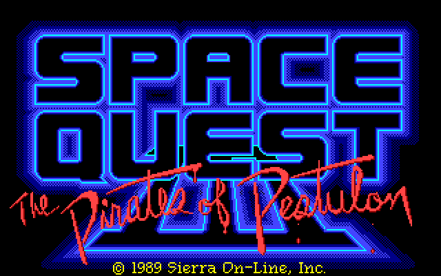 Space Quest III: The Pirates of Pestulon Amiga Screenshot: Title screen.