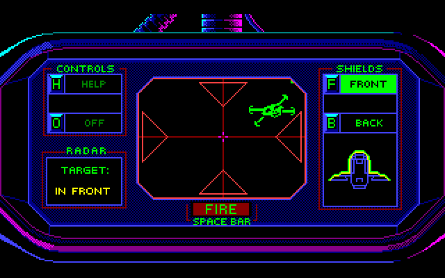 Space Quest III: The Pirates of Pestulon Amiga Screenshot: To escape I need to destroy some enemy fighters...