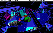 Space Quest III: The Pirates of Pestulon for Amiga - Uh oh, giant rats are watching!