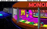 Space Quest III: The Pirates of Pestulon for Amiga - Eating my food...