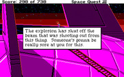 Space Quest III: The Pirates of Pestulon for Amiga - Uh oh, I set off an explosion...