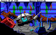 Space Quest III: The Pirates of Pestulon for Amiga - Game start.