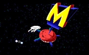 Space Quest III: The Pirates of Pestulon for Amiga - Arriving at Monolith Burger...