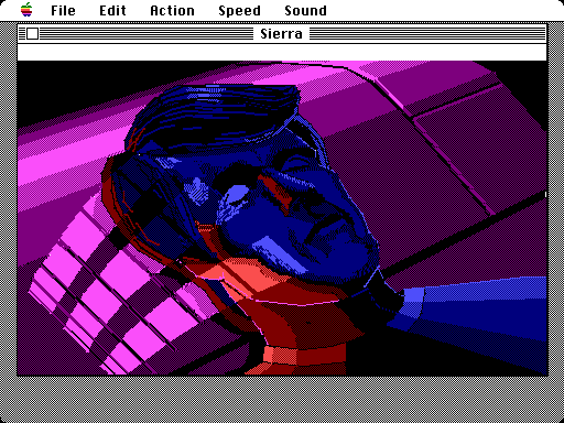 Space Quest III: The Pirates of Pestulon Macintosh Screenshot: Roger Wilco in hibernation...