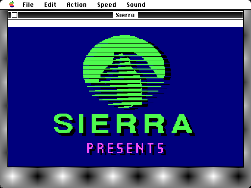 Space Quest III: The Pirates of Pestulon Macintosh Screenshot: Sierra logo screen.