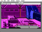 Space Quest III: The Pirates of Pestulon for Macintosh - Inside a large complex...