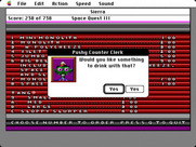 Space Quest III: The Pirates of Pestulon for Macintosh - Would you like anything to drink?
