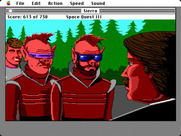 Space Quest III: The Pirates of Pestulon for Macintosh - Meeting Ken Williams at the end of the game.