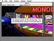 Space Quest III: The Pirates of Pestulon for Macintosh - Time to eat!