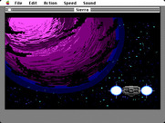 Space Quest III: The Pirates of Pestulon for Macintosh - Landing on Phleebhut!