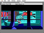 Space Quest III: The Pirates of Pestulon for Macintosh - Driving the grabber...