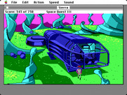 Space Quest III: The Pirates of Pestulon for Macintosh - Landed on Pestulon.