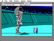 Space Quest III: The Pirates of Pestulon for Macintosh - Time for a robot battle.